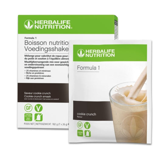 Herbalife Formula 1 Voedingsshake Cookie Crunch 7 zakjes