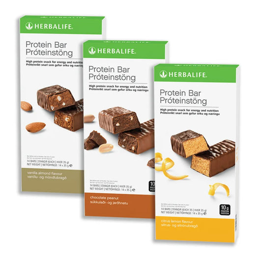 Herbalife proteïnerepen - Vanille Amandal, Chocolade pinda en citroen