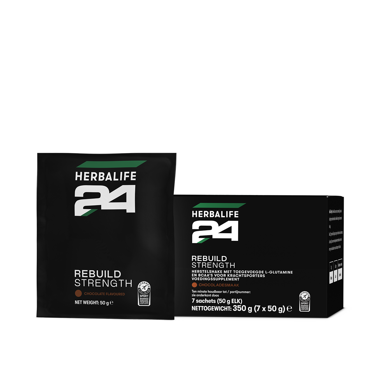 Herbalife Rebuild Strength sachets Chocolade 350 g (7 x 50 g)